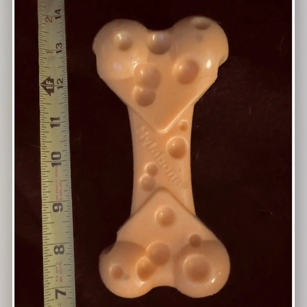 Nylabone L dog toy nylon cheese bone